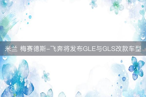 米兰 梅赛德斯-飞奔将发布GLE与GLS改款车型