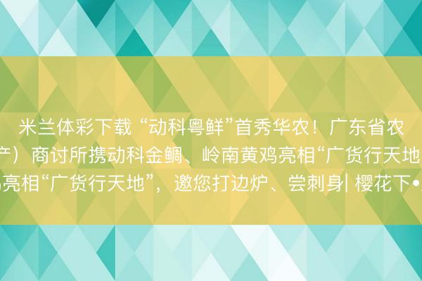 米兰体彩下载 “动科粤鲜”首秀华农!广东省农业科学院动物科学(水产)商讨所携动科金鲷、岭南黄鸡亮相“广货行天地”,邀您打边炉、尝刺身| 樱花下•广货行